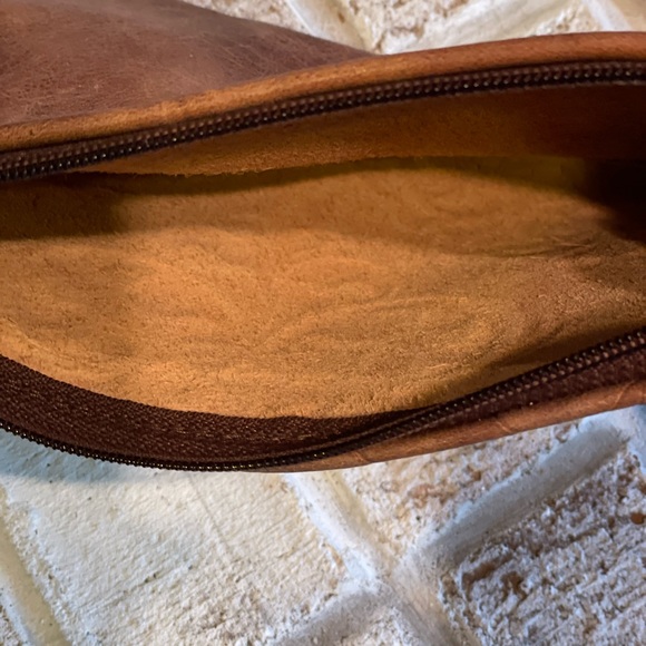 Cowhide Wristlet Clutch with Zipper Embossed print with detachable strap browns - Picture 9 of 13